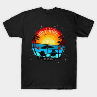 Life Is Better In The Sun! Sunset and Palms T-Shirt